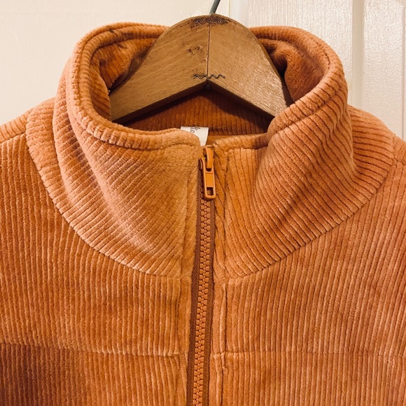 NWOT Altar’d State burnt orange corduroy down coat - Picture 3 of 7